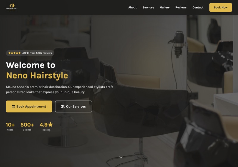 Neno Hairstyle website demo